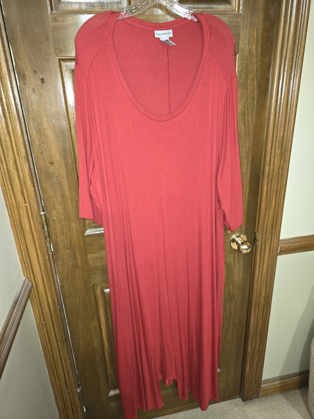 Women’s Red Scoop Neck Maxi Dress